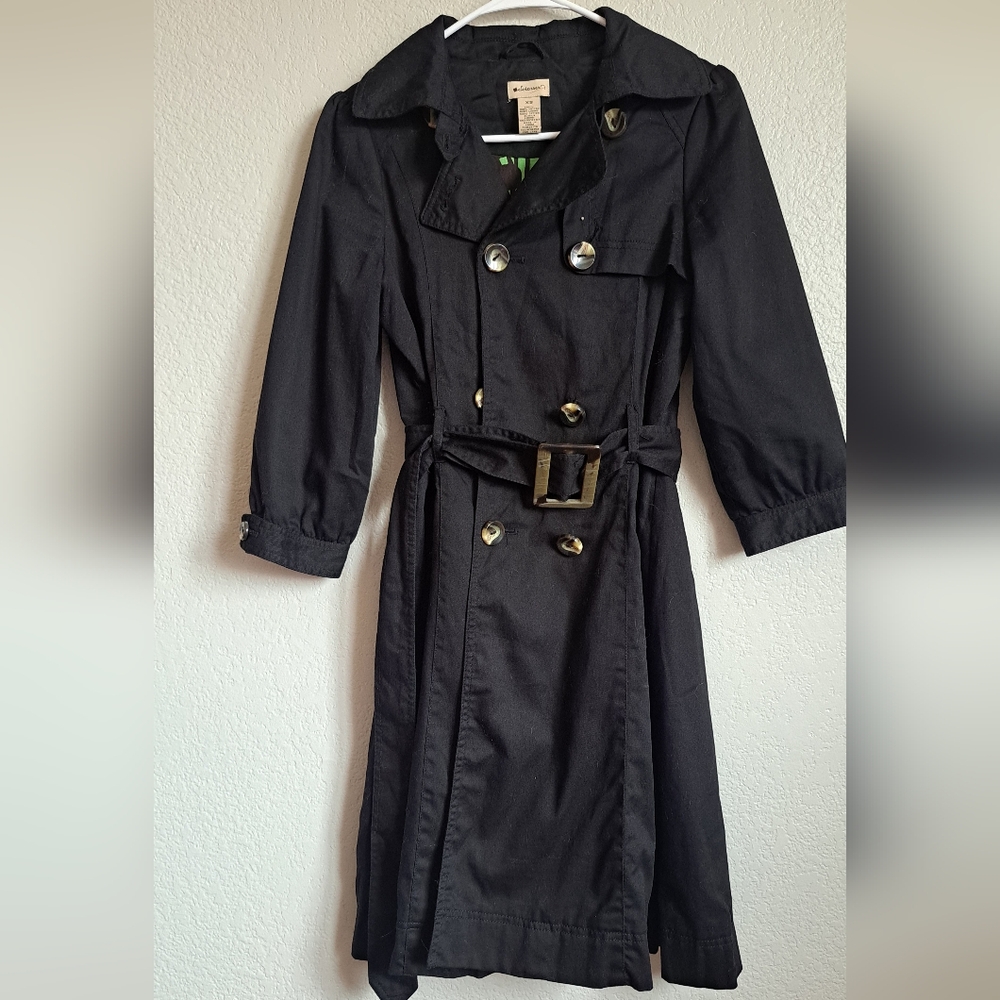 Anthropologie Elevenses Double Breasted Belted Trechcoat Size XS